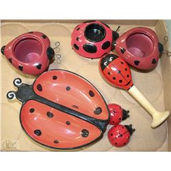 FLAT OF LADYBUG COLLECTIBLES
