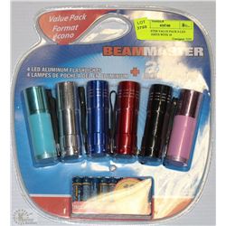 BEAMASTER VALUE PACK 6 LED FLASHLIGHTS WITH 18
