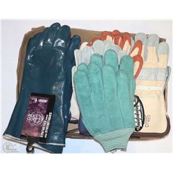 LOT OF ASSORTED NEW WORK GLOVES
