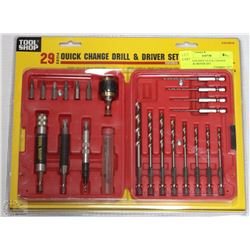 29PC TOOLSHOP QUICK CHANGE DRILL & DRIVER SET