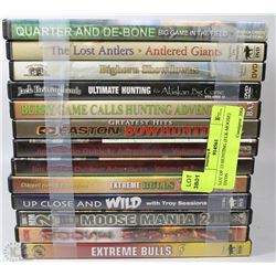 LOT OF 13 HUNTING (ELK-MOOSE) DVDS