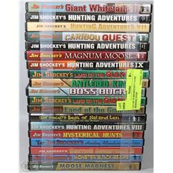 LOT OF 19 JIM SHOCKEY GAME HUNTING DVDS
