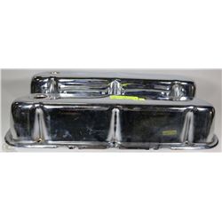 LOT OF 2 CHROME VALVE COVERS