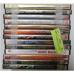 LOT OF 13 GAME HUNTING DVDS