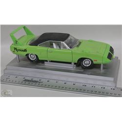 PLYMOUTH DIE CAST SCALE 1:18 SUPER BIRD GREEN