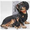 Image 1 : HAND PAINTED SIGNED 7" DACHSHUND WITH PUPPY