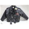 Image 1 : BOYS SIZE 5 HARLEY DAVIDSON FAUX LEATHER JACKET