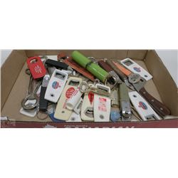 FLAT WITH 38 COLLECTOR BOTTLE OPENERS