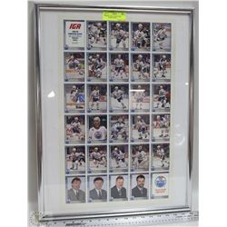 FRAMED 1992 IGA #ED OILER COLLECTOR PICTURE