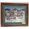 Image 1 : FRAMED LYNN KAATZ WINTER VILLAGE METALLIC ETCHING