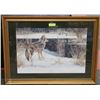Image 1 : 28X38 FRAMED COYOTE GOOSE D U PICTURE