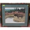 Image 1 : FRAMED 32 X 37 SIGNED MOOSE PIC #577/700