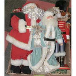 LOT OF 3 24'' CHRISTMAS FIGURES, INCL SANTA
