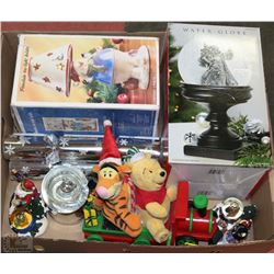 LOT OF CHRISTMAS GLOBES 3 SMALL AND 1 LARGE ETC