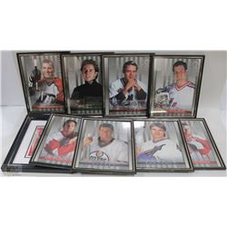 LOT OF 10 FRAMED HOCKEY PICTURES INCL HULL BURE