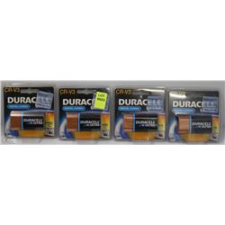 4 PACKS OF CR-V3 DURACELL ULTRA BATTERIES