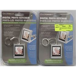 LOT OF TWO NEW DIGITAL PHOTO KEYCHAINS