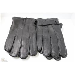 2 PACK OF MENS LEATHER GLOVES SIZE MEDIUM