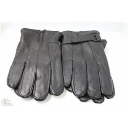 2 PACK OF MENS LEATHER GLOVES SIZE MEDIUM