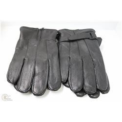 2 PACK OF MENS LEATHER GLOVES SIZE MEDIUM