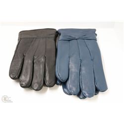 2 PACK OF MENS LEATHER GLOVES SIZE LARGE