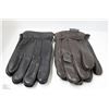 Image 1 : 2 PACK OF MENS LEATHER GLOVES SIZE LARGE
