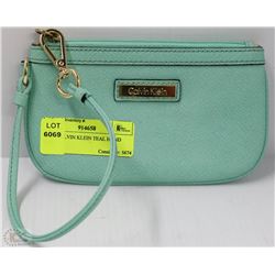 NEW CALVIN KLEIN TEAL HAND BAG