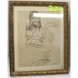 VINTAGE PICASSO REPRODUCTION PRINT 1904