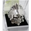Image 1 : STYLE INDIAN CHIEF SHAPED CARVING RING SIZE 10