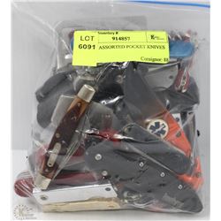 BAG OF ASSORTED POCKET KNIVES