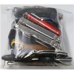 BAG OF ASSORTED POCKET KNIVES