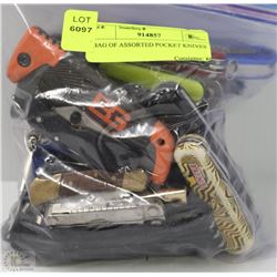 BAG OF ASSORTED POCKET KNIVES