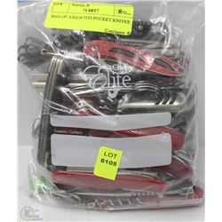 BAG OF ASSORTED POCKET KNIVES