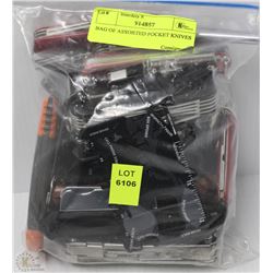 BAG OF ASSORTED POCKET KNIVES