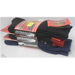 3 PACK OF MENS INFRARED HEAT WAVE SOCKS