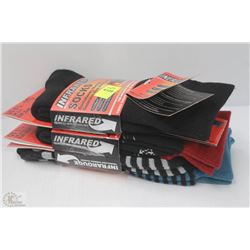 3 PACK OF MENS INFRARED HEAT WAVE SOCKS