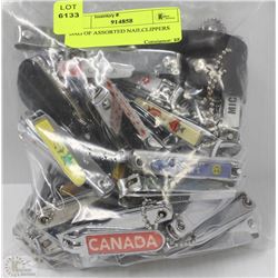 BAG OF ASSORTED NAIL CLIPPERS