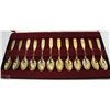 Image 1 : ESTATE LOT OF 12 COLLECTIBLE SPOONS IN CASE