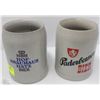 Image 1 : 2 GERMAN SALT GLAZED BEER MUGS