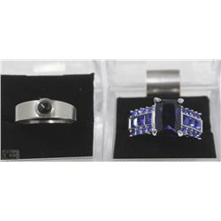 LOT OF 2 WOMENS FASHION RINGS
