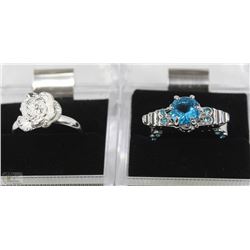 LOT OF 2 WOMENS FASHION RINGS