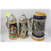 Image 1 : 3 GERMAN MADE BEER STEINS