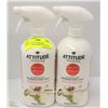 Image 1 : 2 ATTITUDE ALL PURPOSE DISINFECTANT HYPOALLERGENIC