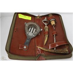 VINTAGE BONE BAR SET IN CASE