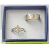 Image 1 : 2 STERLING SILVER RINGS SIZE 6.5 AND 6