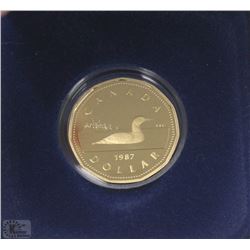 RCM CASED 1987 CANADIAN LOONIE PROOF EDITION