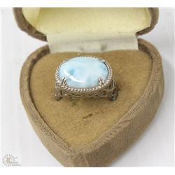 STERLING SILVER WITH STONE RING SIZE 7.5