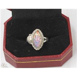 STERLING SILVER RING WITH OPAL LIKE STONE