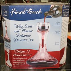 NEW FINAL TOUCH WINE DECANTER SET