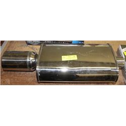 NEW OVAL MUFFLER WITH LIGHT EFFECTS, 2.5” INTAKE